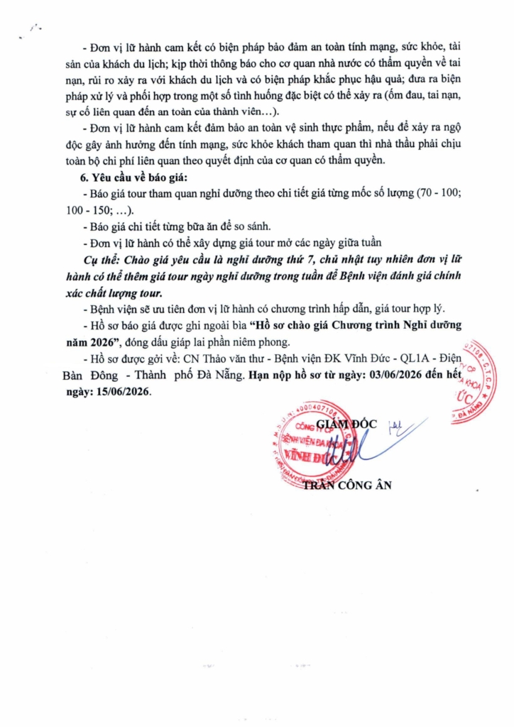 BỆNH VIỆN ĐA KHOA VĨNH ĐỨC