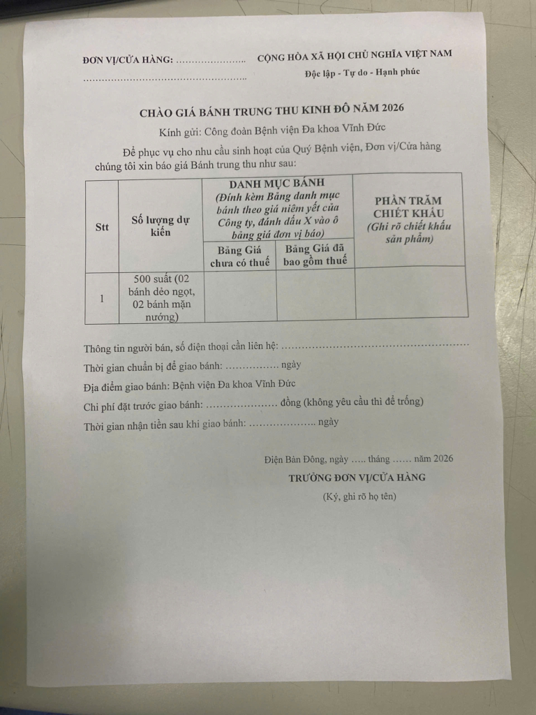 BỆNH VIỆN ĐA KHOA VĨNH ĐỨC